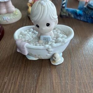 Adorable White Bathtub Figurine for Kids